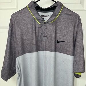 Nike Men's Two-Tone Gray Polo Shirt